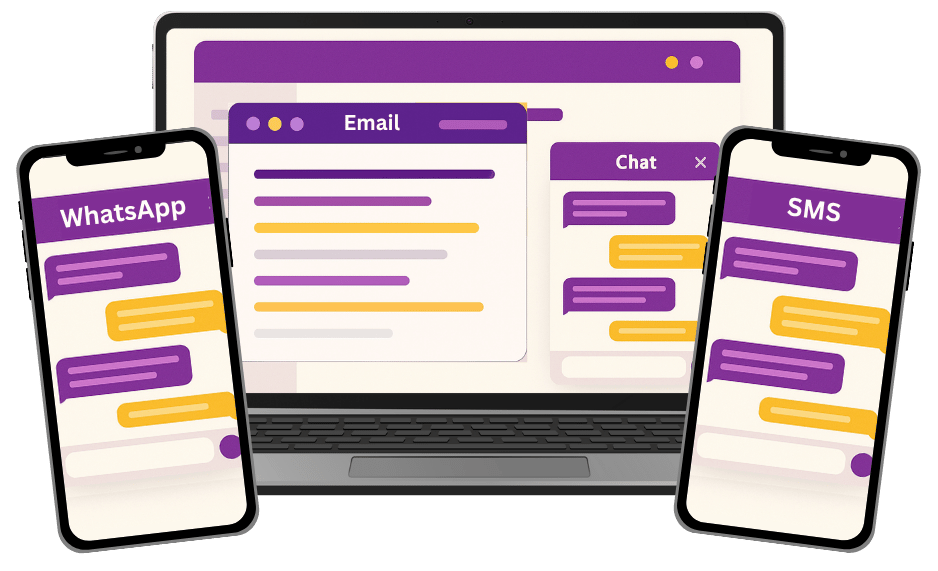 SalesWell CRM on Computer and Mobile